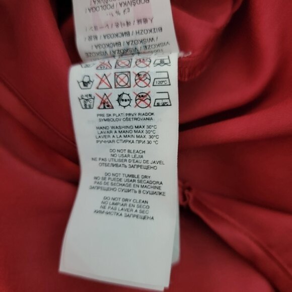 MNG Mango Women's Red/Green Floral Fully Lined V-neck Knee-Length Sundress Sz 4 - Picture 10 of 10